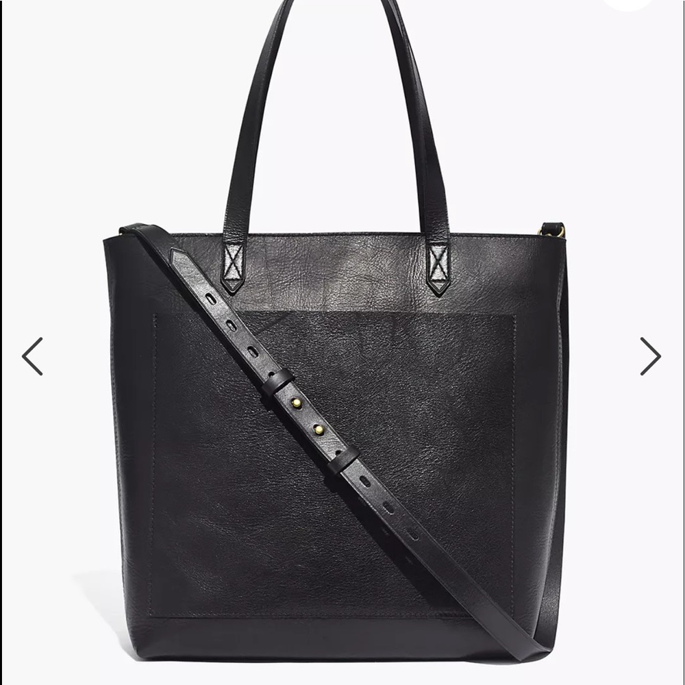 madewell leather medium transport bag
